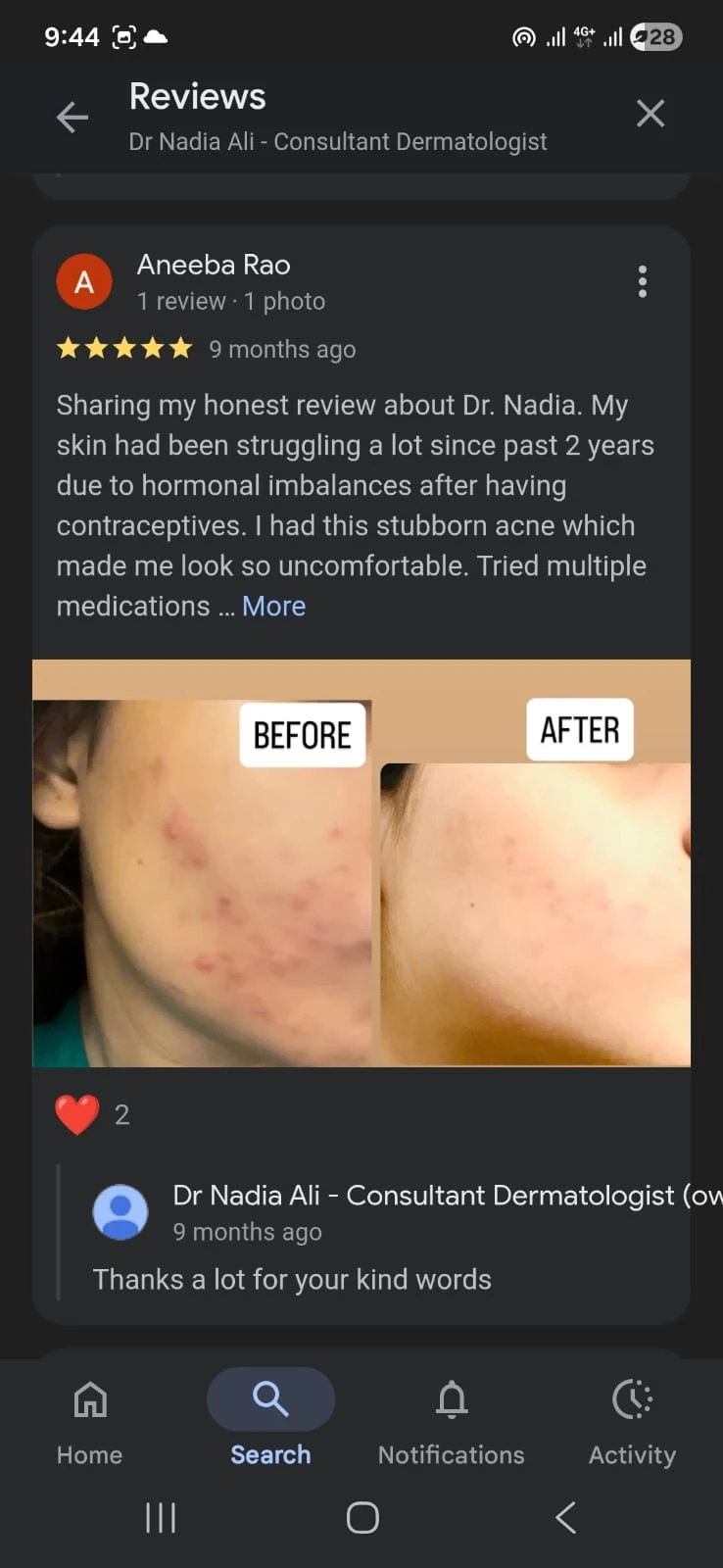Patient review screenshot 2
