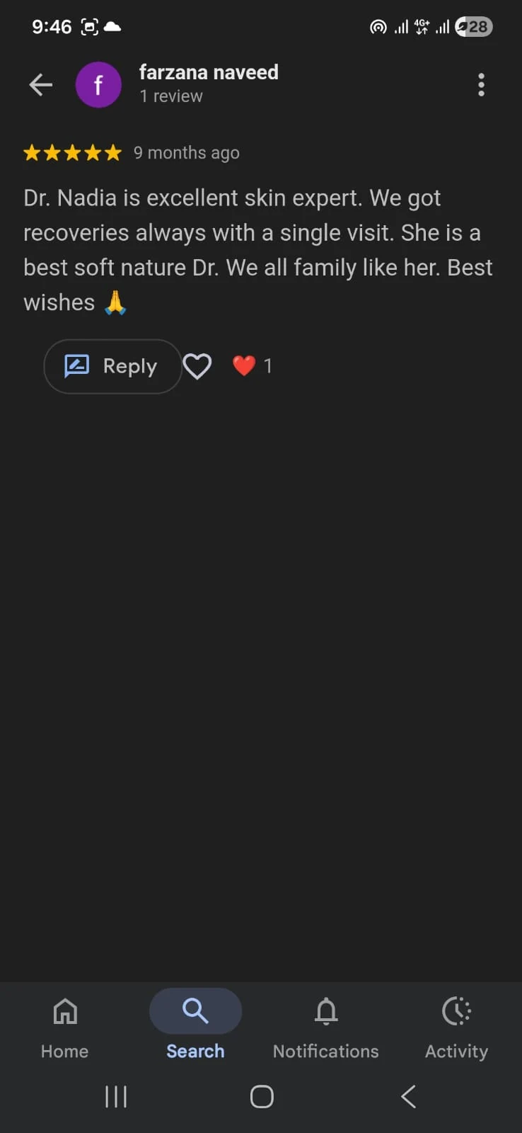Patient review screenshot 4